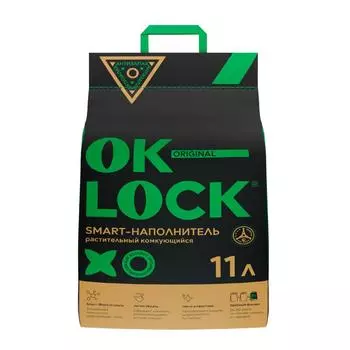 Наполнитель Ok-Lock натуральный растительный комкующийся 4,76кг 11 л