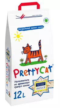 Наполнитель Pretty Cat Древесный впитывающий впитывающий древесный без запаха 4,1кг 12 л