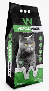 Наполнитель Wonder White Aloe Vera c ароматом алоэ вера комкующийся бентонит 10кг