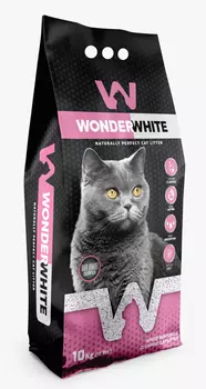 Наполнитель Wonder White Baby Powder c ароматом детской присыпки комкующийся бентонит 10кг