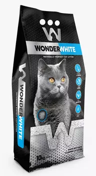 Наполнитель Wonder White Carbon Effect c активированным углем без ароматизатора комкующийся бентонит 10кг