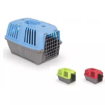 Переноска для собак MPS Pratico с металлической дверцей красный 48x31,5x33