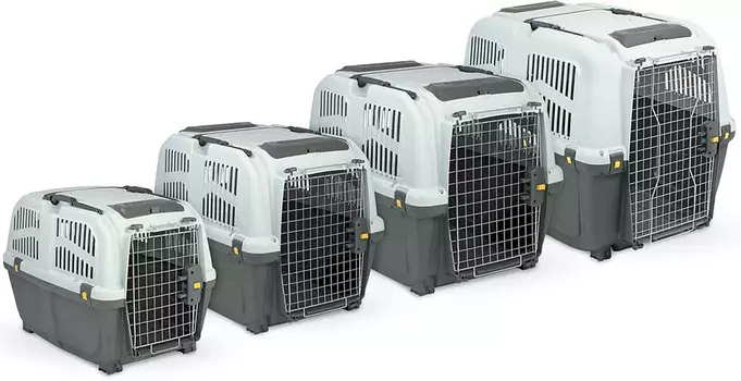 Переноска для собак MPS Skudo 6 с металлической дверцей с замком серый 92х63х70