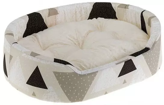 Софа для кошек и собак Ferplast DANDY F 80 Бежевые и черные треугольники разноцветный 55х80х20 см