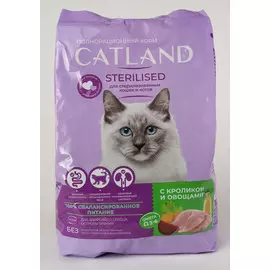 Сухой корм для кошек Catland полнорационный для стерилизованных с кроликом и овощами 1,3 кг