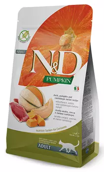 Сухой корм для кошек Farmina N&amp;D Pumpkin Adult беззерновой с уткой, тыквой и дыней 5 кг