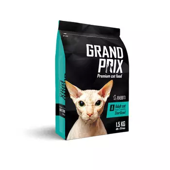 Сухой корм для кошек Grand Prix Adult Sterilized с кроликом для стерилизованных и кастрированных 1,5 кг