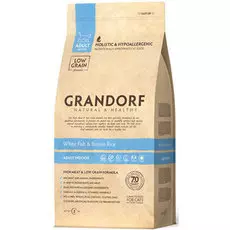 Сухой корм для кошек Grandorf Cat Indoor белая рыба с бурым рисом 2 кг