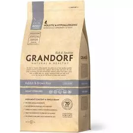 Сухой корм для кошек Grandorf Cat Sterilised кролик с рисом 0,4 кг