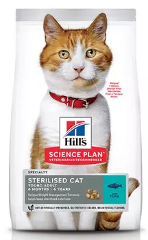 Сухой корм для кошек Hills Science Plan Sterilised Cat Young Adult Tuna 10 кг