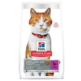Сухой корм для кошек Hills Science Plan Sterilised с уткой 10 кг
