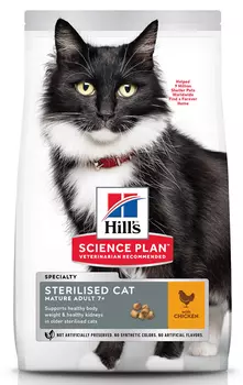 Сухой корм для кошек Hills Science Plan Sterilized Cat Mature Adult Chicken 0,3 кг