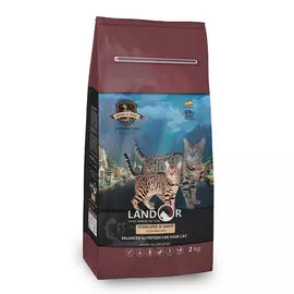 Сухой корм для кошек Landor для стерилизованных и с избыточным весом обогащенный 10 кг