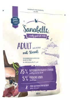 Сухой корм для кошек Sanabelle Adult with Ostrich 0,4 кг
