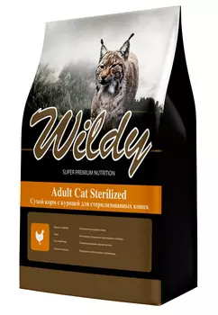 Сухой корм для кошек Wildy Adult Cat Sterilized с курицей для стерилизованных 3 кг