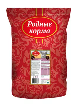 Сухой корм для котят Родные Корма Индейка 34/19 10 кг