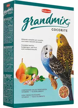 Сухой корм для мелких попугаев Padovan Grandmix Cocorite комплексный 0,4 кг
