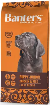 Сухой корм для щенков Banters Puppy Junior Large курица с рисом 15 кг