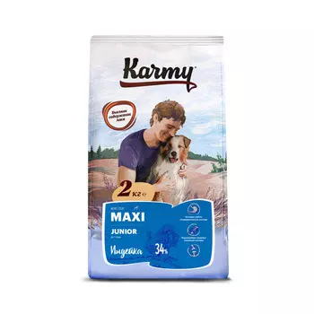 Сухой корм для щенков Karmy с индейкой для крупных пород 2 кг
