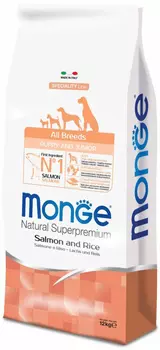 Сухой корм для щенков Monge Speciality Puppy&amp;Junior лосось с рисом 0,8 кг