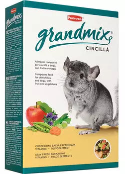 Сухой корм для шиншилл Padovan Grandmix cincilla основной рацион для шиншил и дегу 0,85 кг