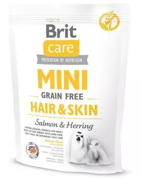 Сухой корм для собак Brit Care Mini Gf Hair &amp; Skin 0,4 кг