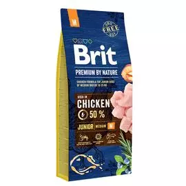 Сухой корм для собак Brit Premium by Nature Junior M 15 кг