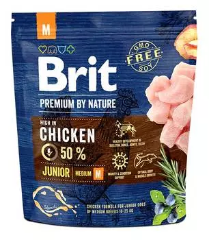 Сухой корм для собак Brit Premium by Nature Junior M 1 кг