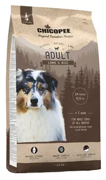 Сухой корм для собак Chicopee CNL Adult с ягненком и рисом 2 кг