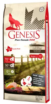 Сухой корм для собак Genesis Pure Canada Wide Country Senior с мясом гуся, фазана, утки и курицы 11,79 кг