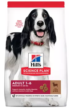 Сухой корм для собак Hills Science Plan Advanced Fitness Adult Medium Lamb &amp; Rice 12 кг
