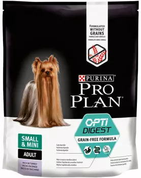 Сухой корм для собак Purina Pro Plan Grain Free для мелких пород с чувствительным пищеварением с индейкой 0,7 кг