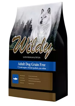 Сухой корм для собак Wildy Adult Dog Grain Free с белой рыбой 3 кг