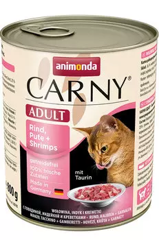 Влажный корм для кошек Animonda Carny Adult Turkey and Shrimps 0,8 кг