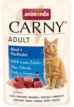 Влажный корм для кошек Animonda Carny Adult с говядиной и цесаркой 0,085 кг