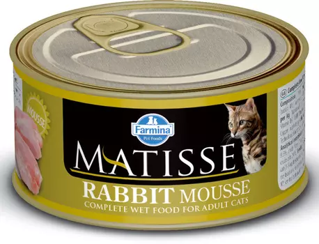 Влажный корм для кошек Farmina Matisse Mousse мусс с кроликом 0,085 кг