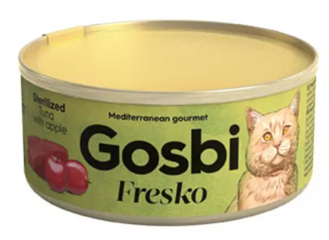 Влажный корм для кошек Gosbi Fresko Sterilized Tuna With Apple тунец с яблоком 0,07 кг