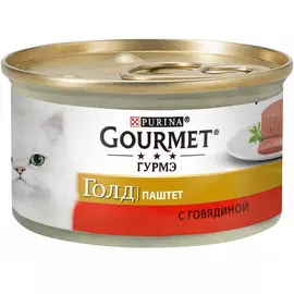 Влажный корм для кошек Gourmet Gold паштет с говядиной 0,085 кг