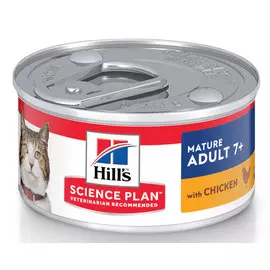Влажный корм для кошек Hills Science Plan Feline Mature Adult 7+ with Chicken Canned 0,082 кг