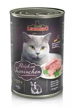 Влажный корм для кошек Leonardo консервы с кроликом 0,4 кг