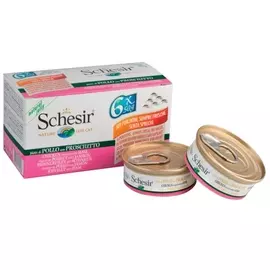 Влажный корм для кошек Schesir Nature Chicken fillet with Ham 0,3 кг
