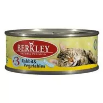 Влажный корм для котят Berkley №3 Rabbit &amp; Vegetables Kitten 0,1 кг