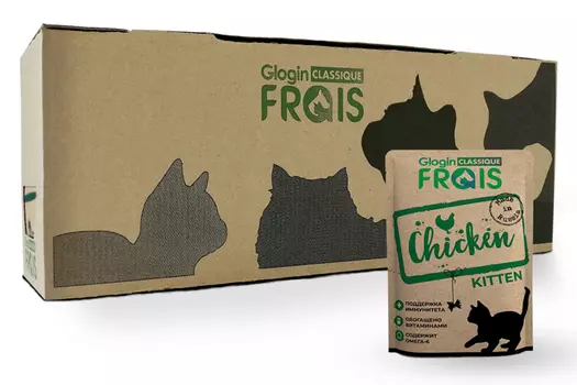 Влажный корм для котят Frais Classique с курицей в нежном соусе 0,085 кг