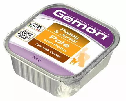 Влажный корм для щенков Gemon Dog паштет курица 0,3 кг