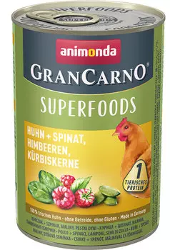 Влажный корм для собак Animonda Gran Carno Superfoods c курицей 0,4 кг