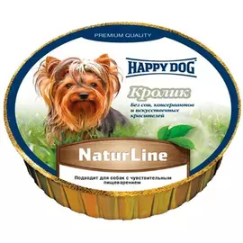 Влажный корм для собак Happy Dog Natur Line Паштет Кролик 0,085 кг