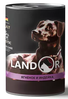 Влажный корм для собак Landor Adult Lamb And Turkey ягненок с индейкой 0,4 кг