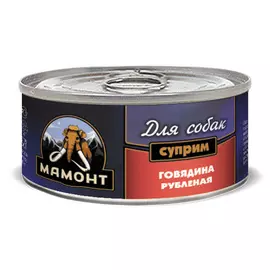 Влажный корм для собак Мамонт Суприм Говядина рубленая 0,1 кг