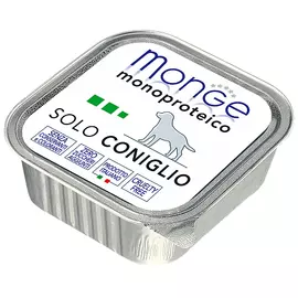 Влажный корм для собак Monge Monoproteico Solo паштет из кролика 0,15 кг