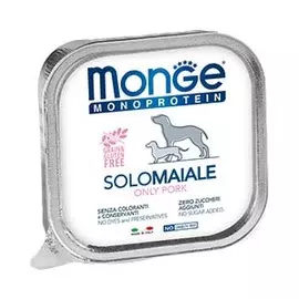 Влажный корм для собак Monge Monoprotein Solo паштет из свинины 0,15 кг